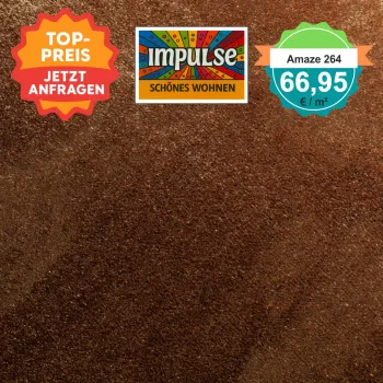 JAB Amaze – quadratische Draufsicht Velours-Teppichboden in fraise mit Preisaufdruck